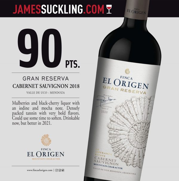 James Suckling Gran Reserva Cabernet Sauvignon Pts Finca El